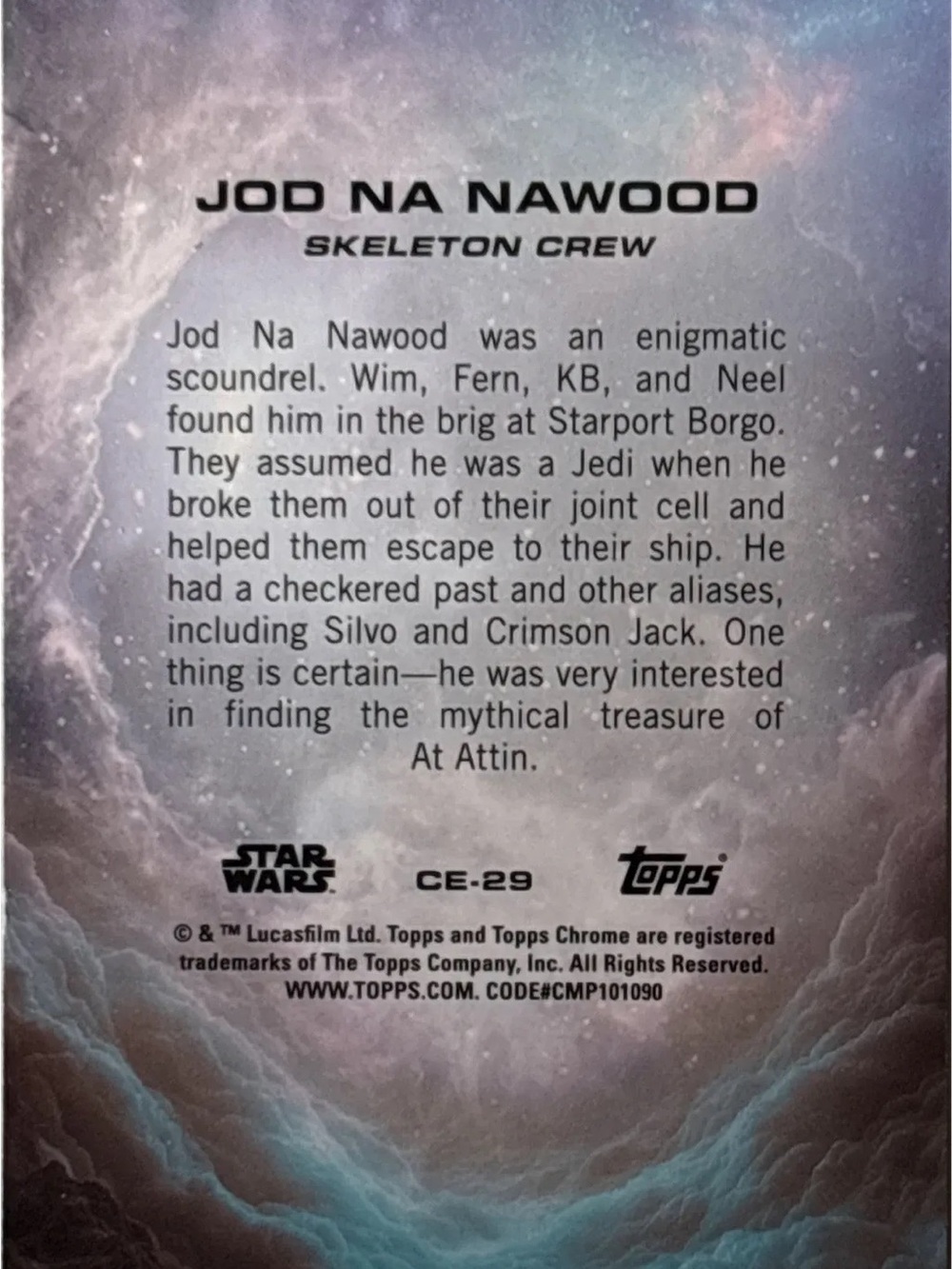 Topps Chrome Star Wars Job Na Nawood Trading Card - Picture 2 of 2